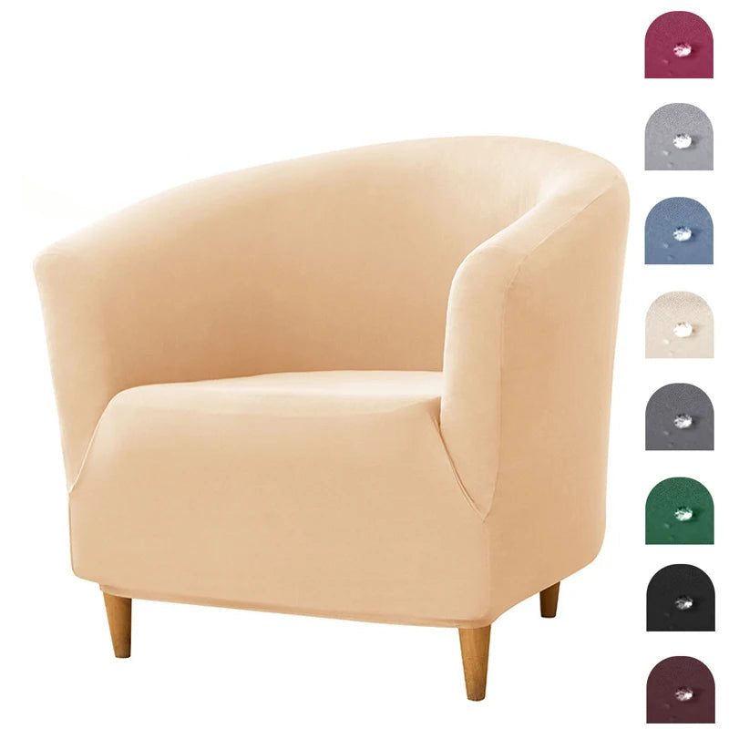 Housse de Fauteuil Extensible Unie Anti-Glisse