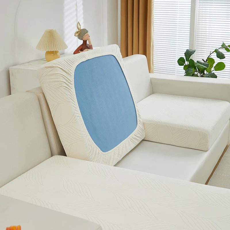 Housse de Canapé Jacquard Extensible à Motif Relief