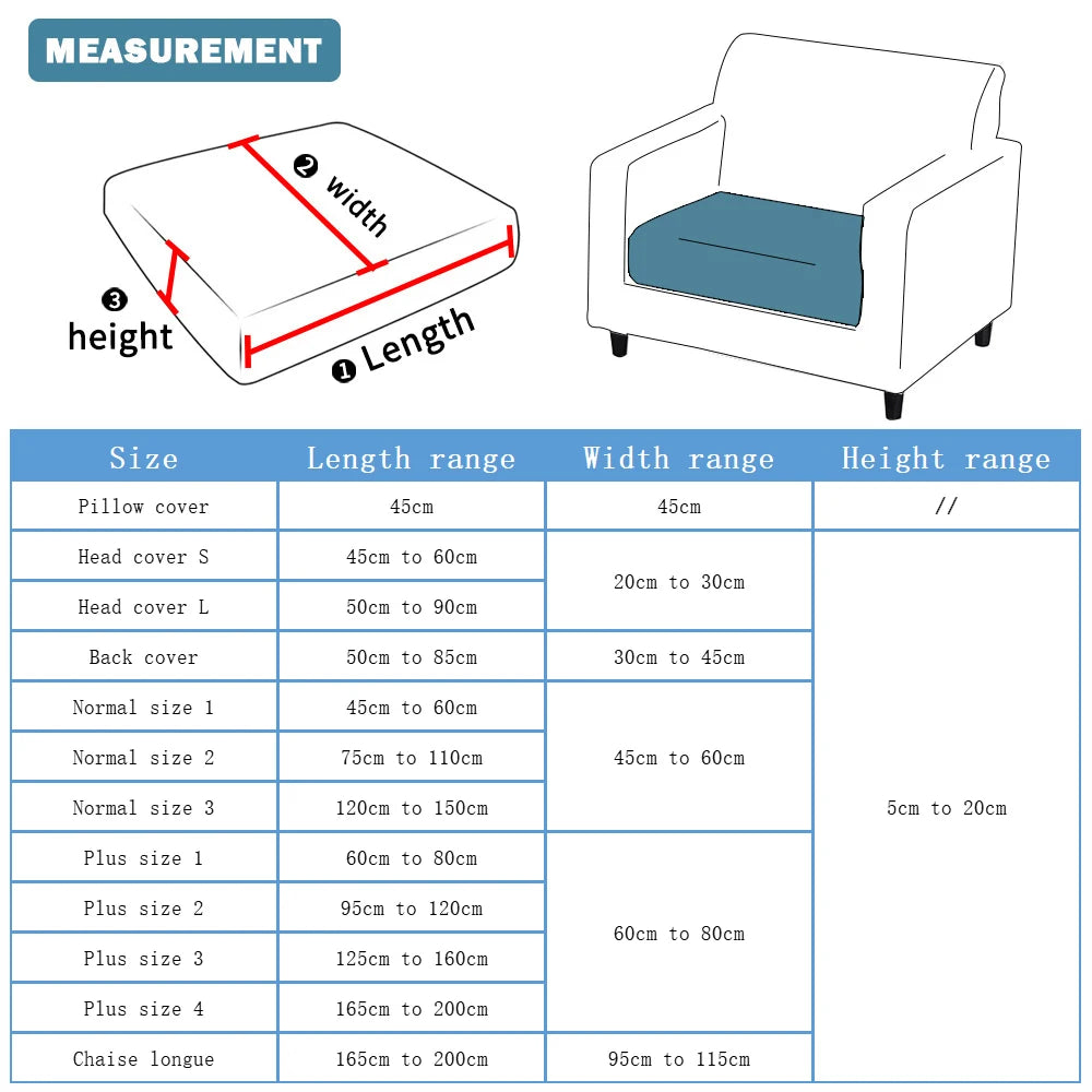 Housse de Coussin de Canapé Chenille Extensible Anti-Glisse