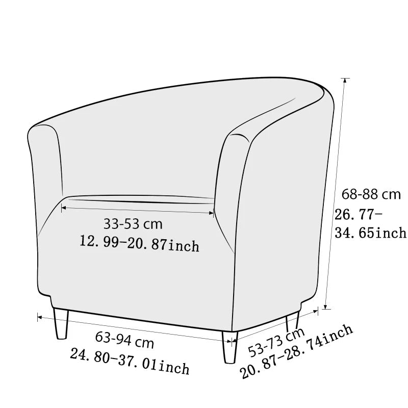 Housse de Fauteuil Extensible Unie Anti-Glisse