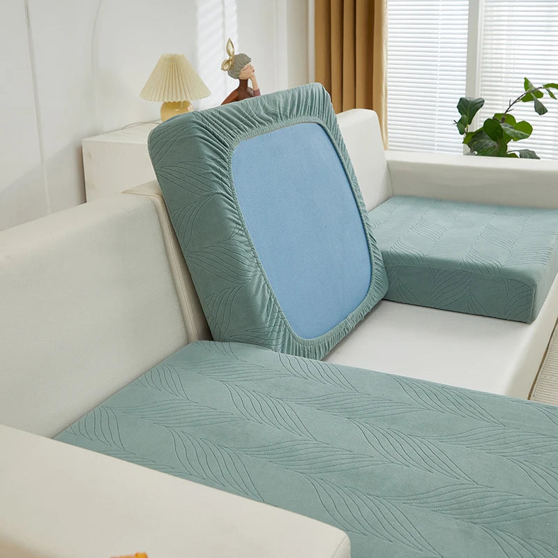 Housse de Canapé Jacquard Extensible à Motif Relief