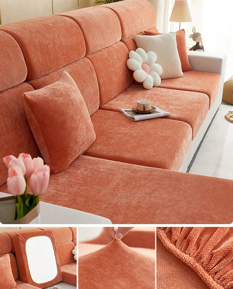 Housse Canapé Chenille Douce – Protection Antidérapante