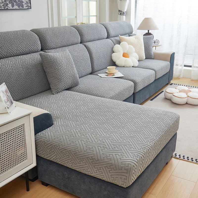 Housse Jacquard pour Assise de Canapé Extensible