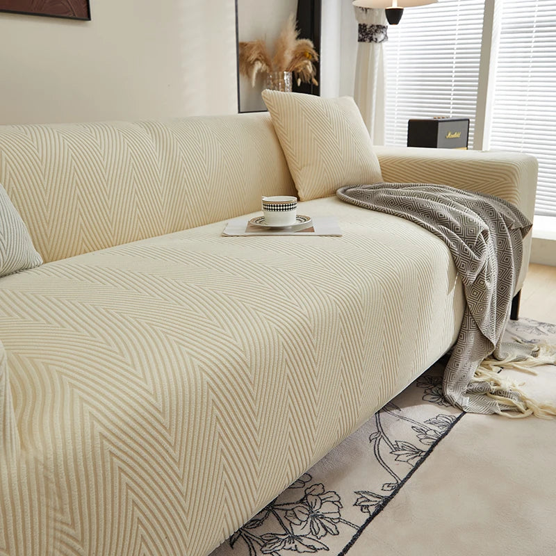 Housse de Canapé Jacquard Premium Extensible – Style Moderne
