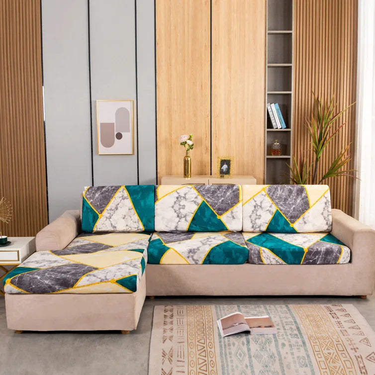 Housse de Siège de Canapé Géométrique Extensible