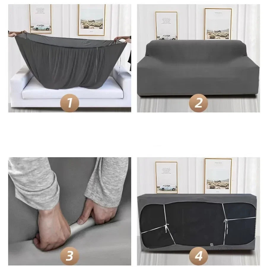 Housse Extensible Unie pour Canapé – Protection Ajustée et Confort au Quotidien