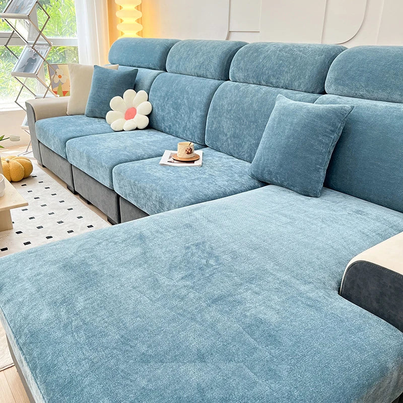 Housse Canapé Chenille Douce – Protection Antidérapante