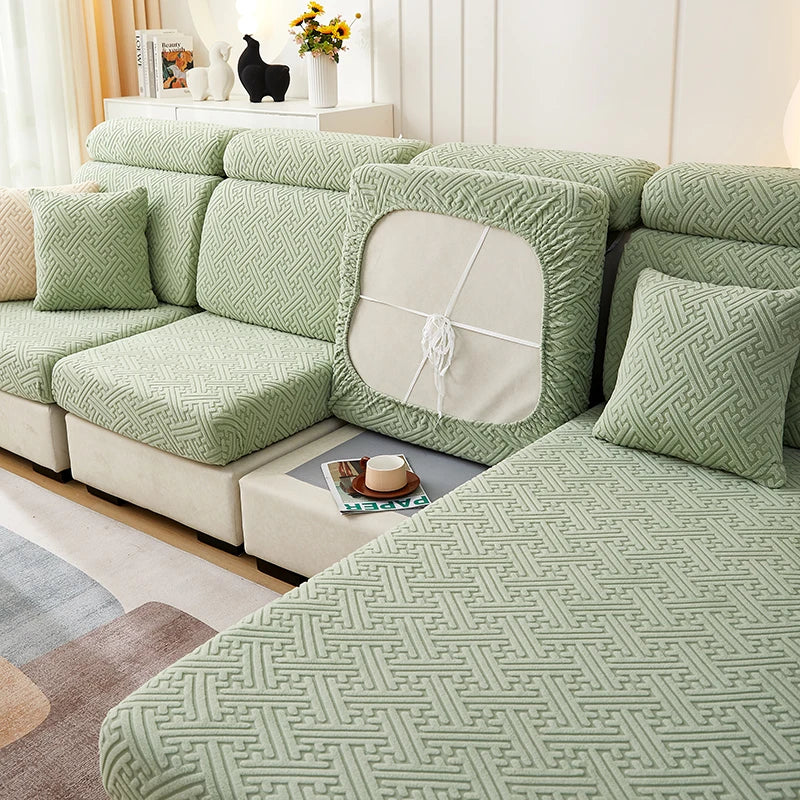 Housse de Canapé Jacquard Demi-Couverture Extensible