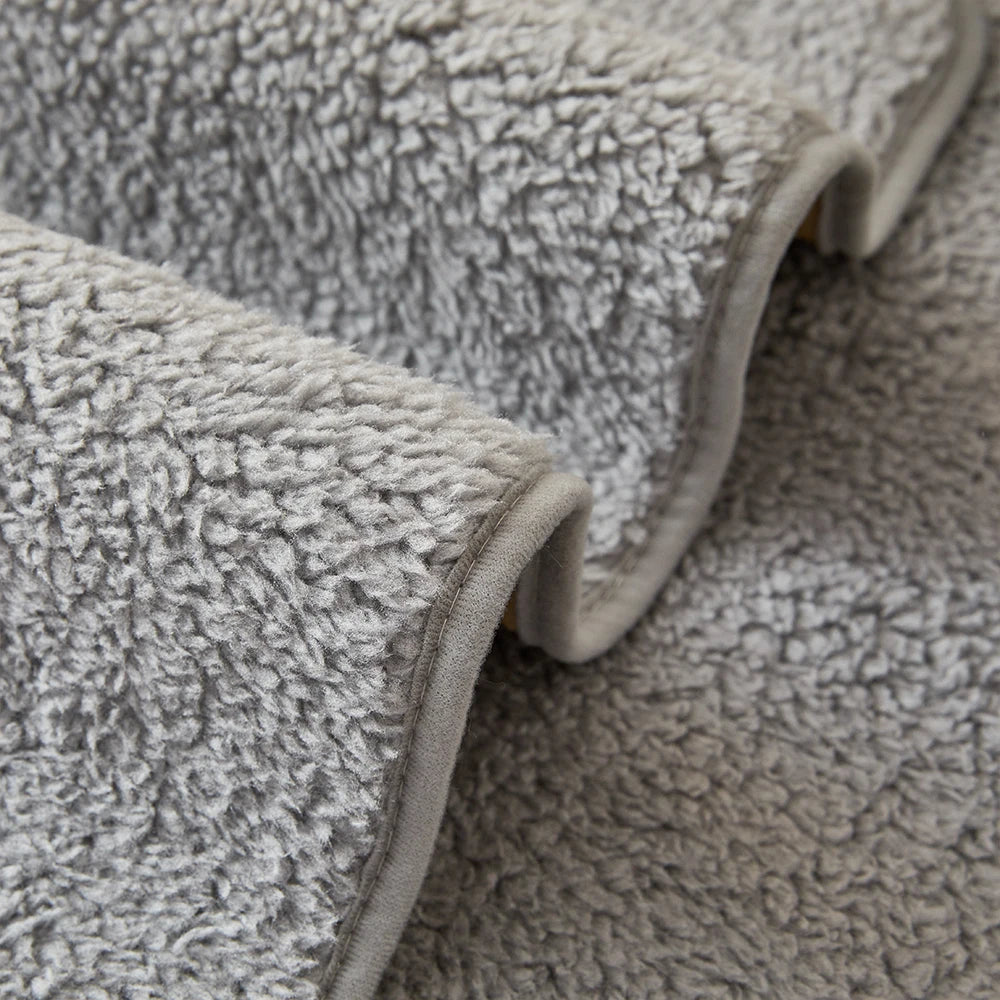 Housse de Canapé Plaid Sherpa Douce – Protection Textile Antidérapante