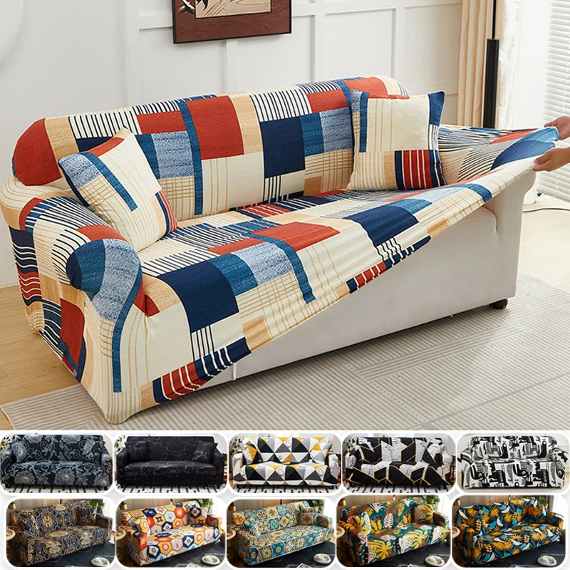 Housse de Canapé Imprimée Multicolore Extensible