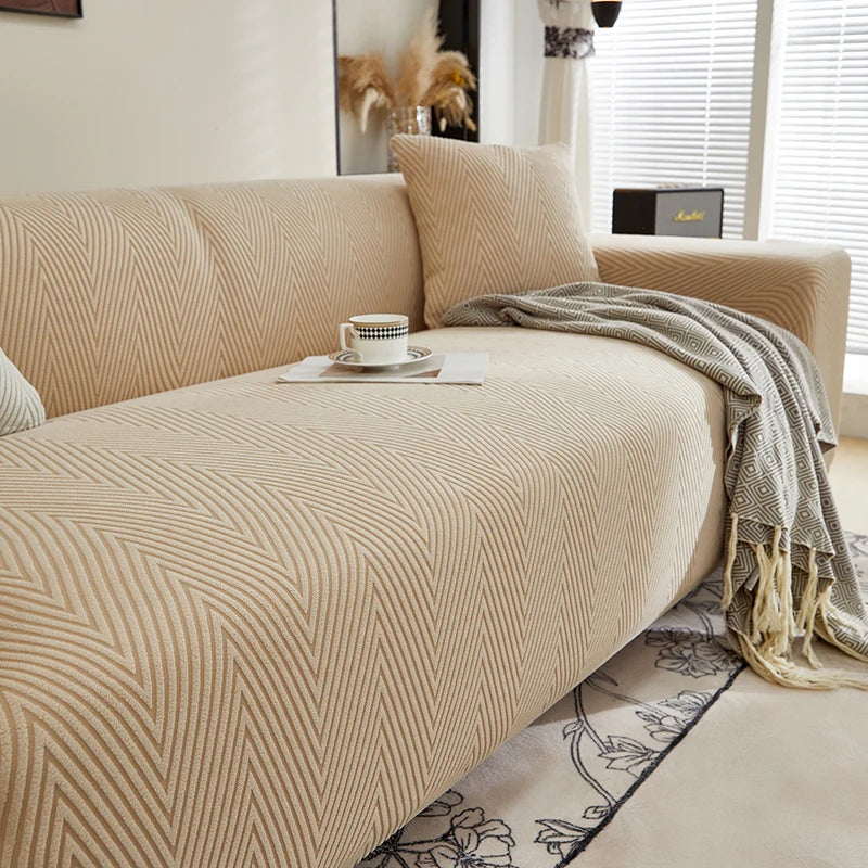Housse de Canapé Jacquard Premium Extensible – Style Moderne