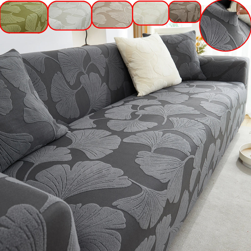 Housse de Canapé Motif Ginkgo Extensible