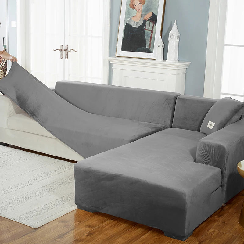 Housse Canapé Velours Doux Extensible – Protection Élégante