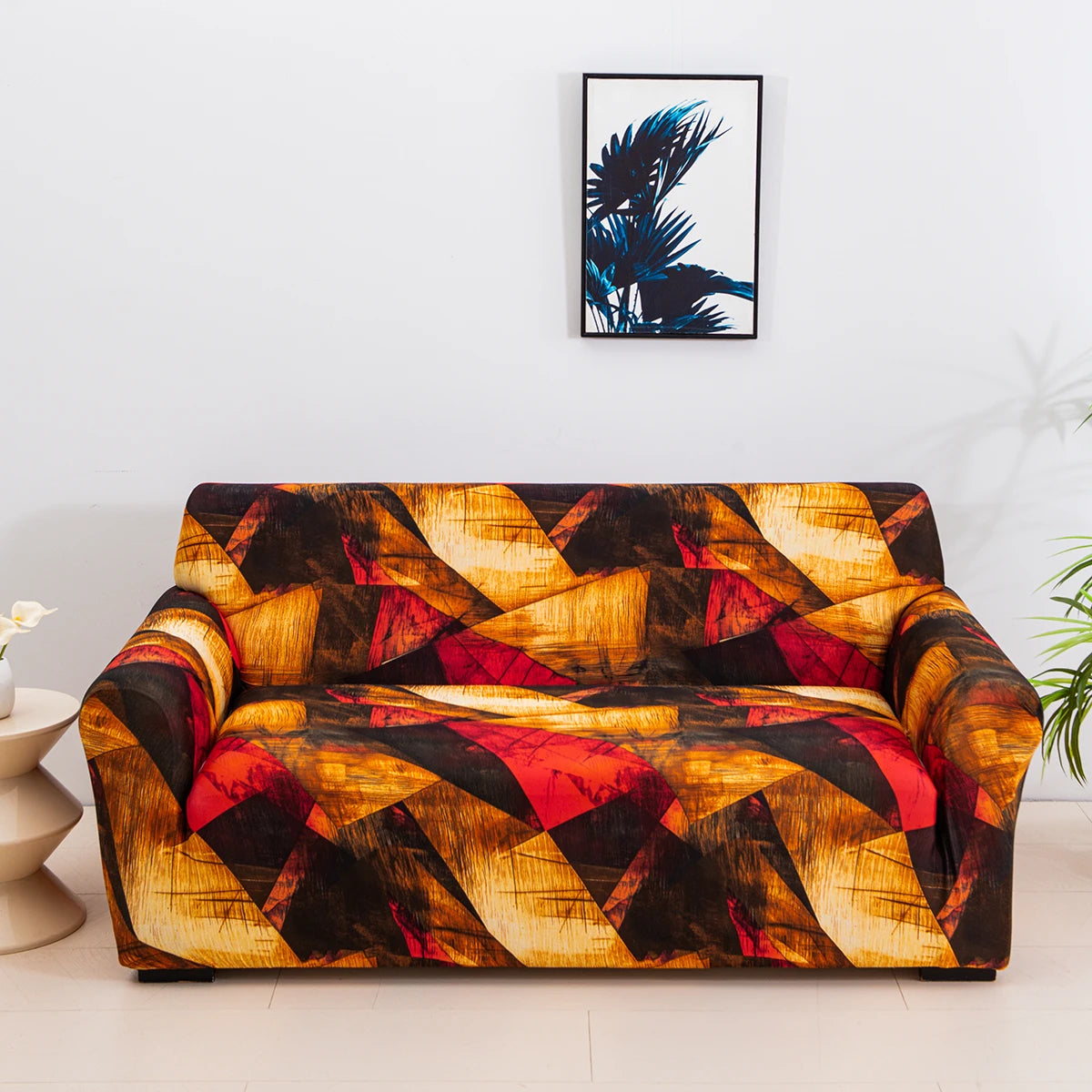 Housse de Canapé Imprimée Colorée Extensible