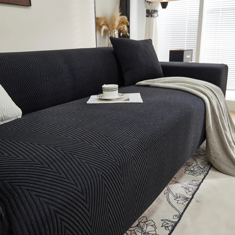 Housse de Canapé Jacquard Premium Extensible – Style Moderne