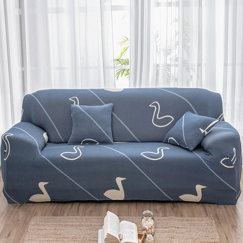 Housse de Canapé Motif Géométrique Extensible