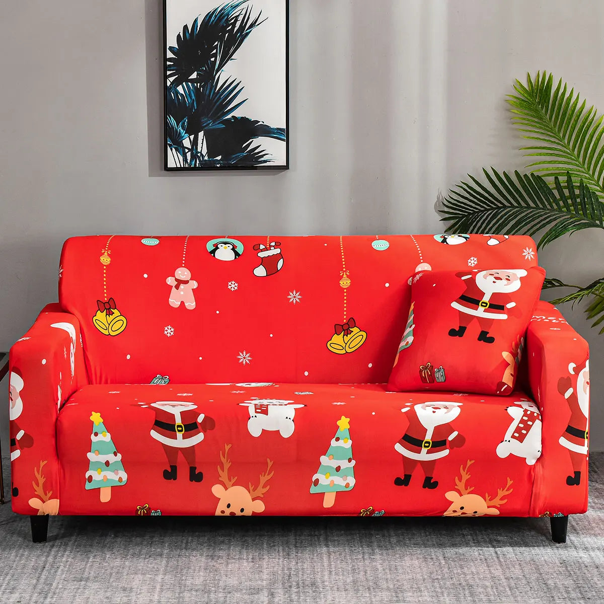 Housse Coussin Jacquard Antidérapante – Protection de Siège Élastique