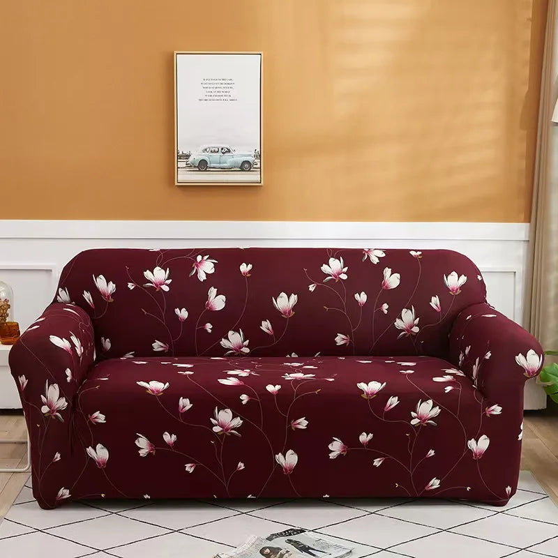 Housse de Canapé Extensible à Motif Géométrique
