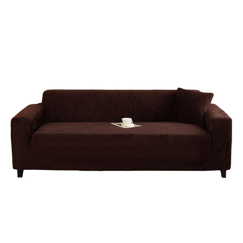 Housse Canapé Velours Extensible Moderne