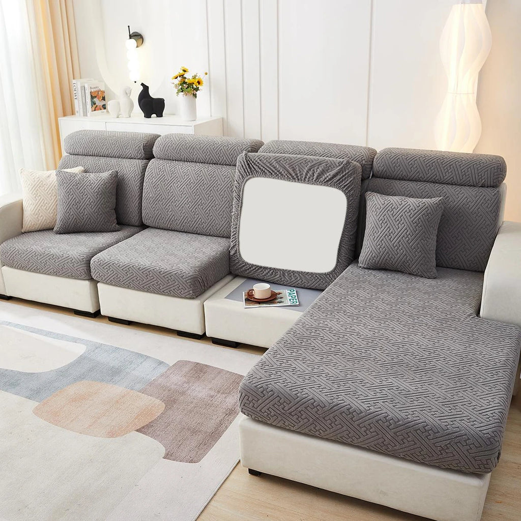 Housse Jacquard pour Assise de Canapé Extensible