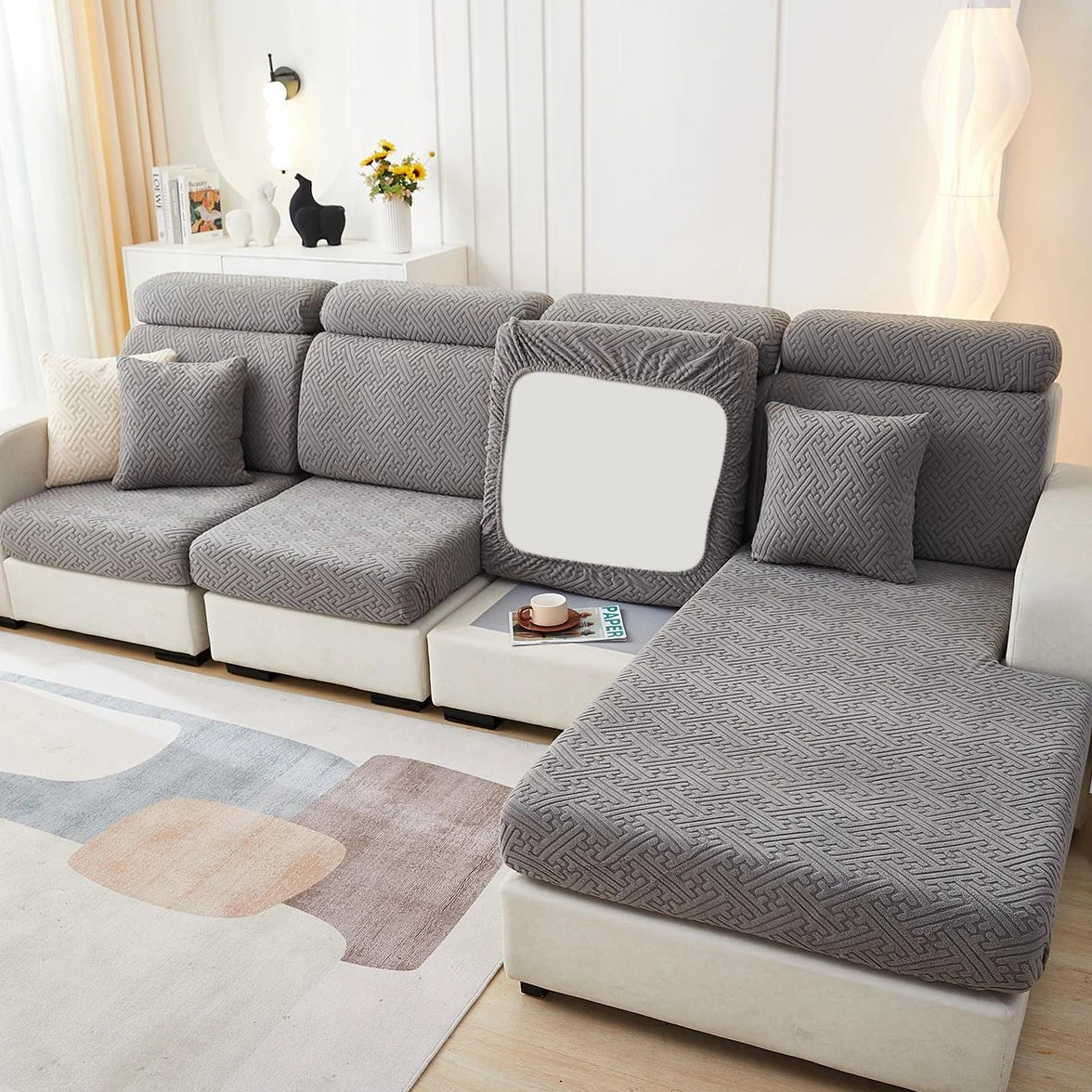 Housse Jacquard pour Assise de Canapé Extensible