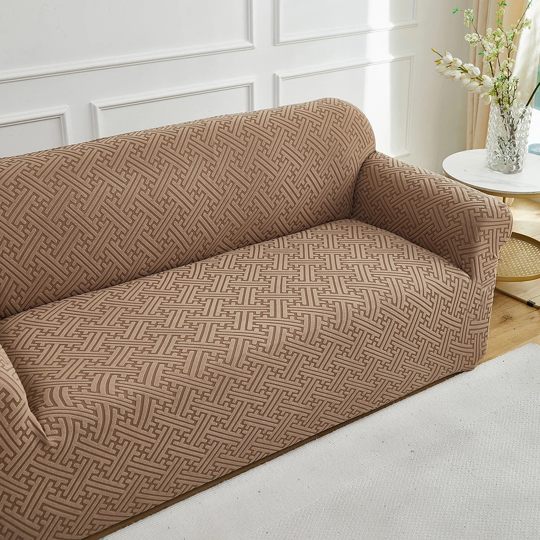 Housse de Canapé Jacquard Extensible – Style Élégant et Ajustement Facile