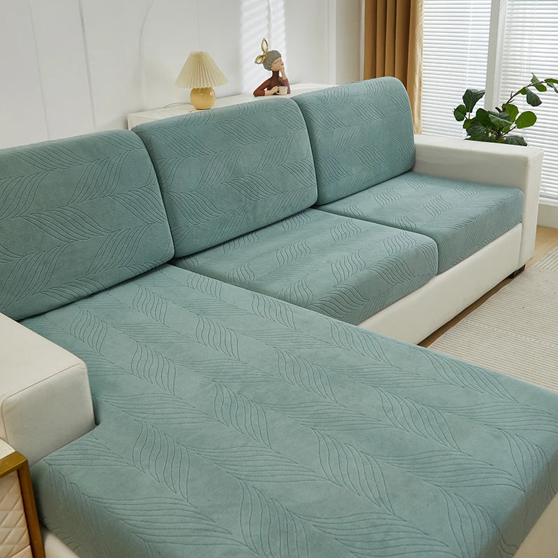 Housse de Canapé Jacquard Extensible à Motif Relief