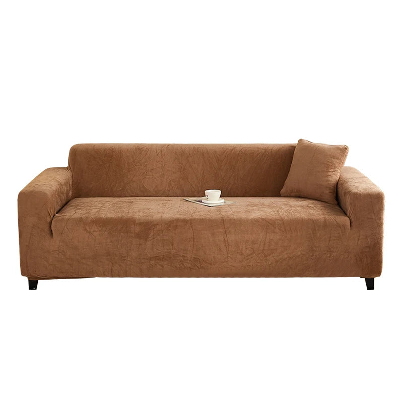Housse Canapé Velours Extensible Moderne
