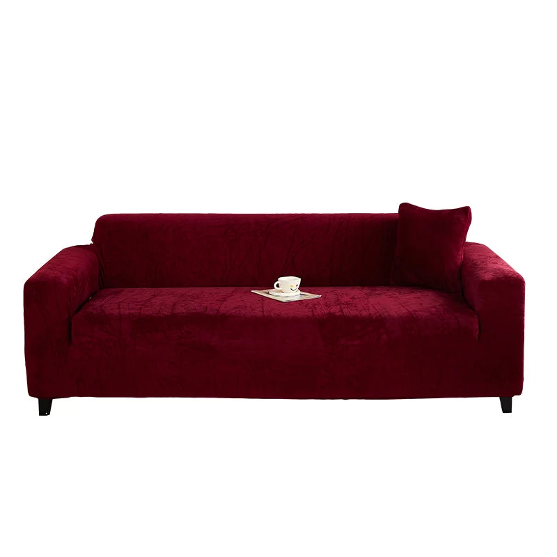 Housse Canapé Velours Extensible Moderne