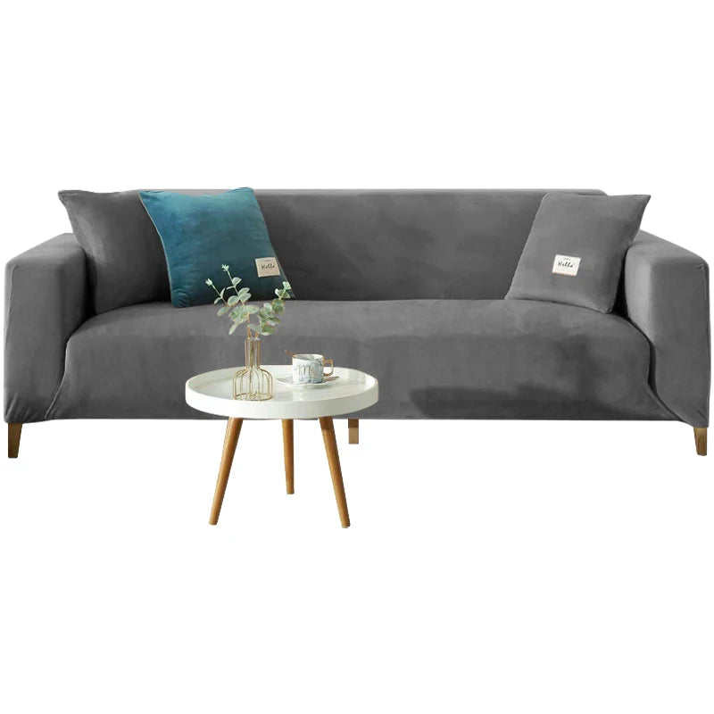 Housse Canapé Velours Doux Extensible – Protection Élégante