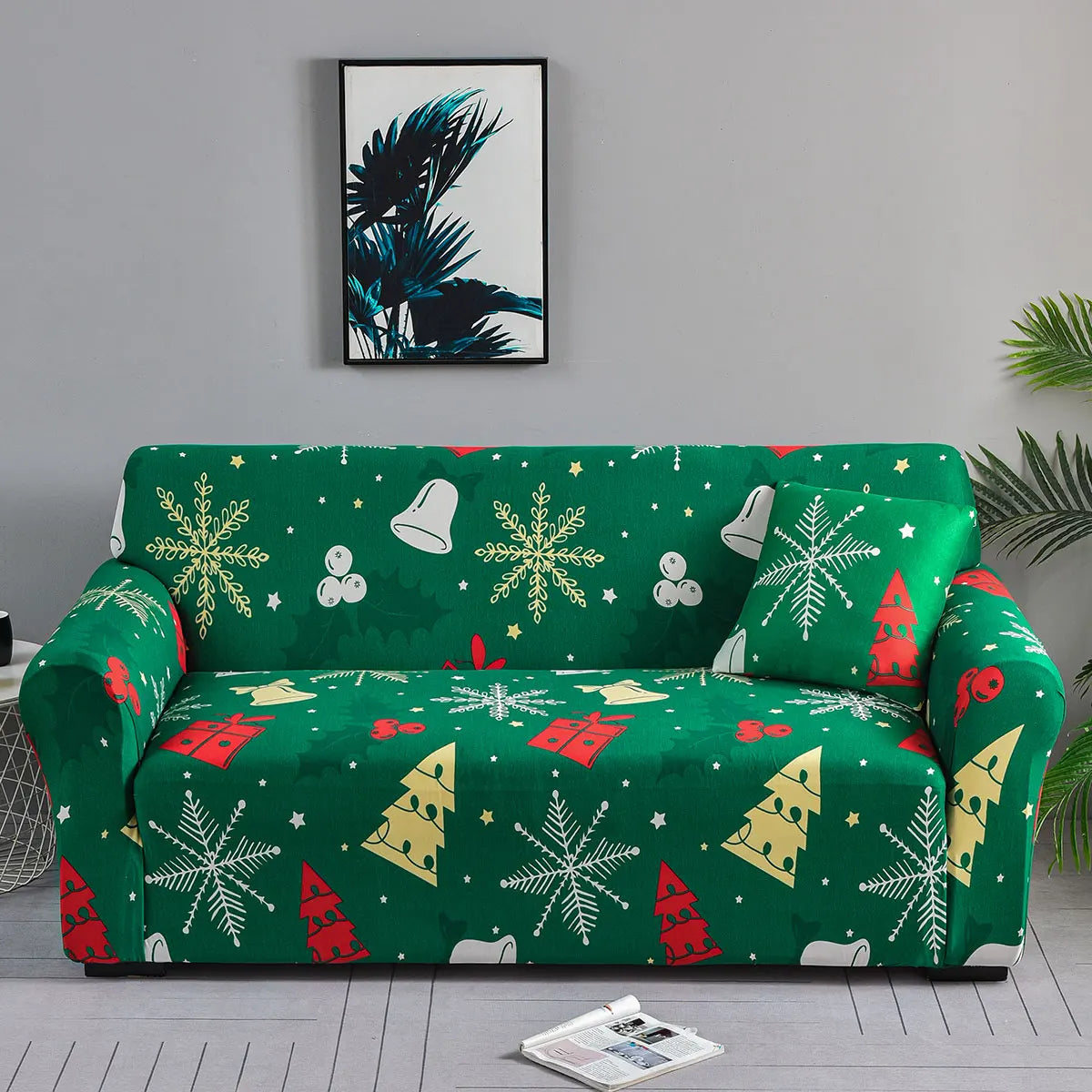 Housse Coussin Jacquard Antidérapante – Protection de Siège Élastique