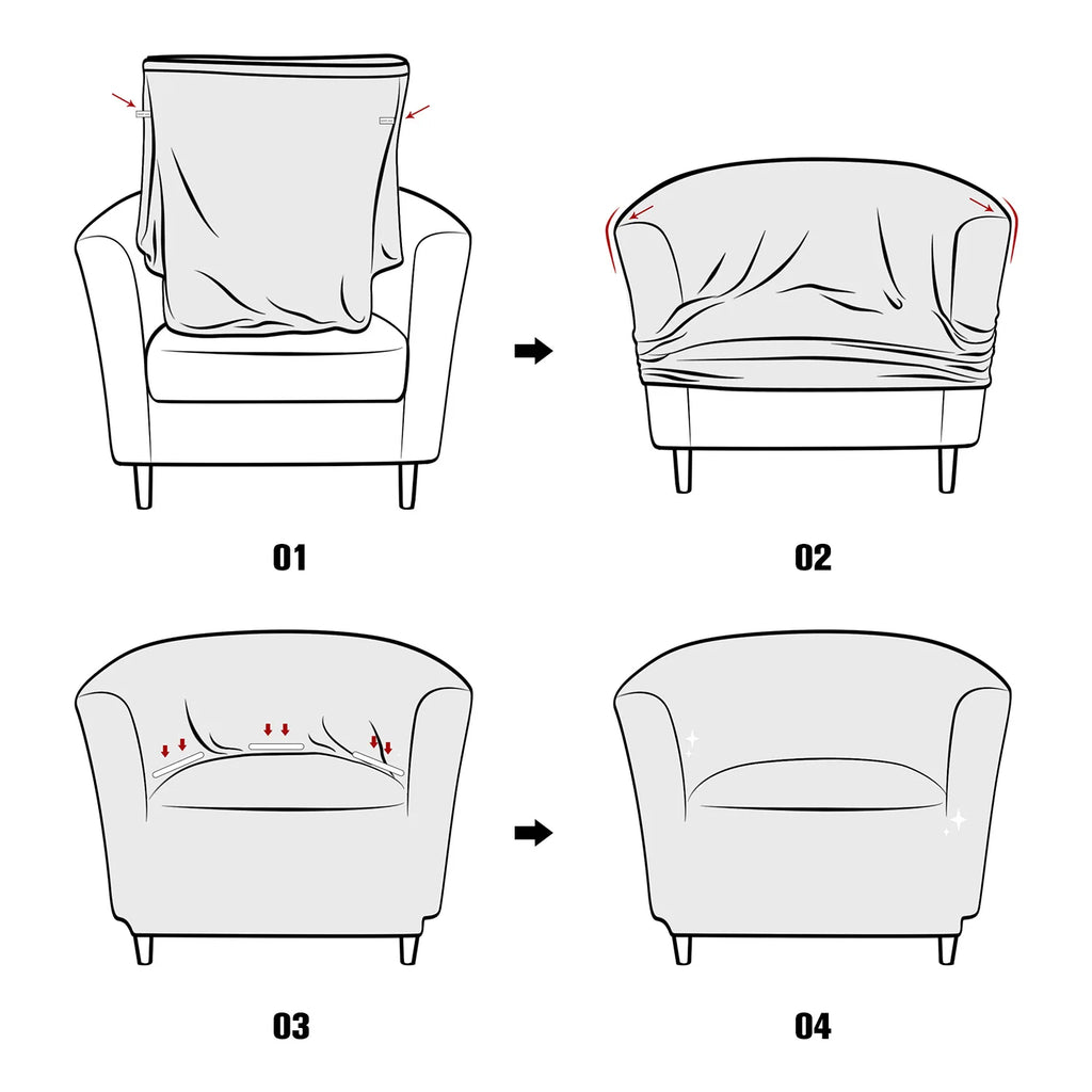 Housse Fauteuil Extensible Jacquard – Design Uni