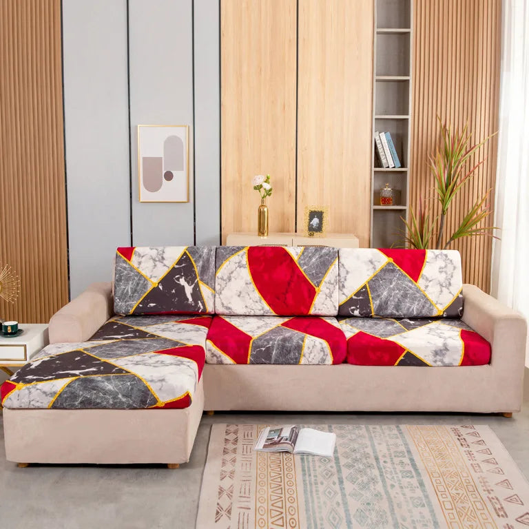 Housse de Siège de Canapé Géométrique Extensible