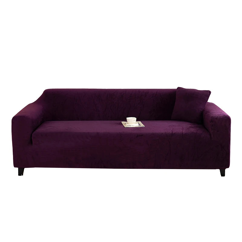Housse Canapé Velours Extensible Moderne