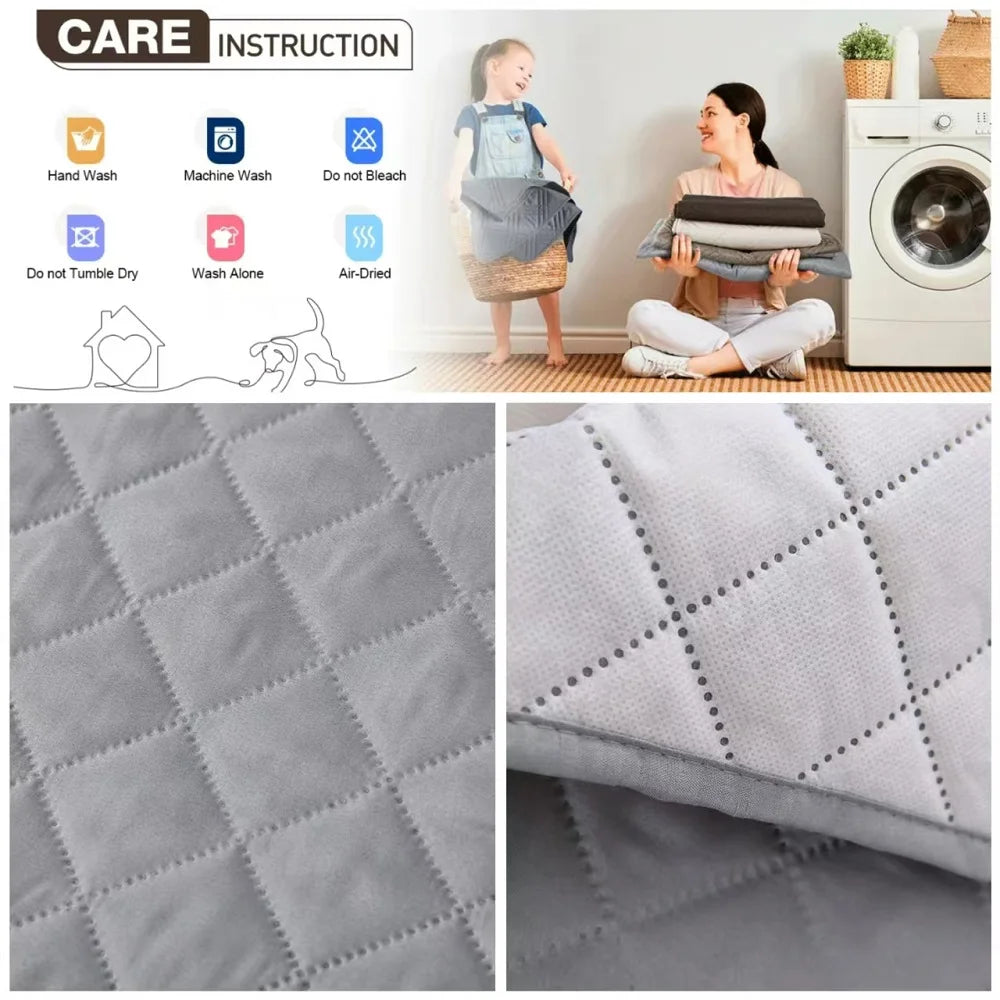 Housse de Fauteuil Matelassée Unie – Protection Assise et Dossier