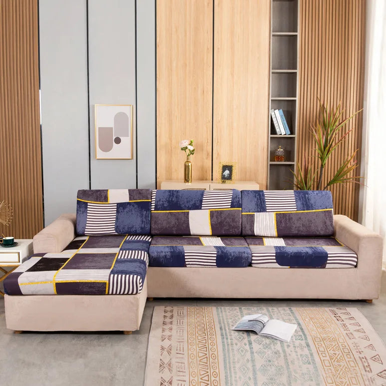 Housse de Siège de Canapé Géométrique Extensible