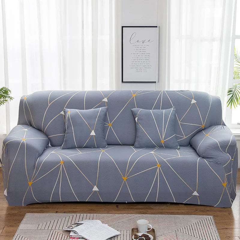 Housse de Canapé Motif Géométrique Extensible