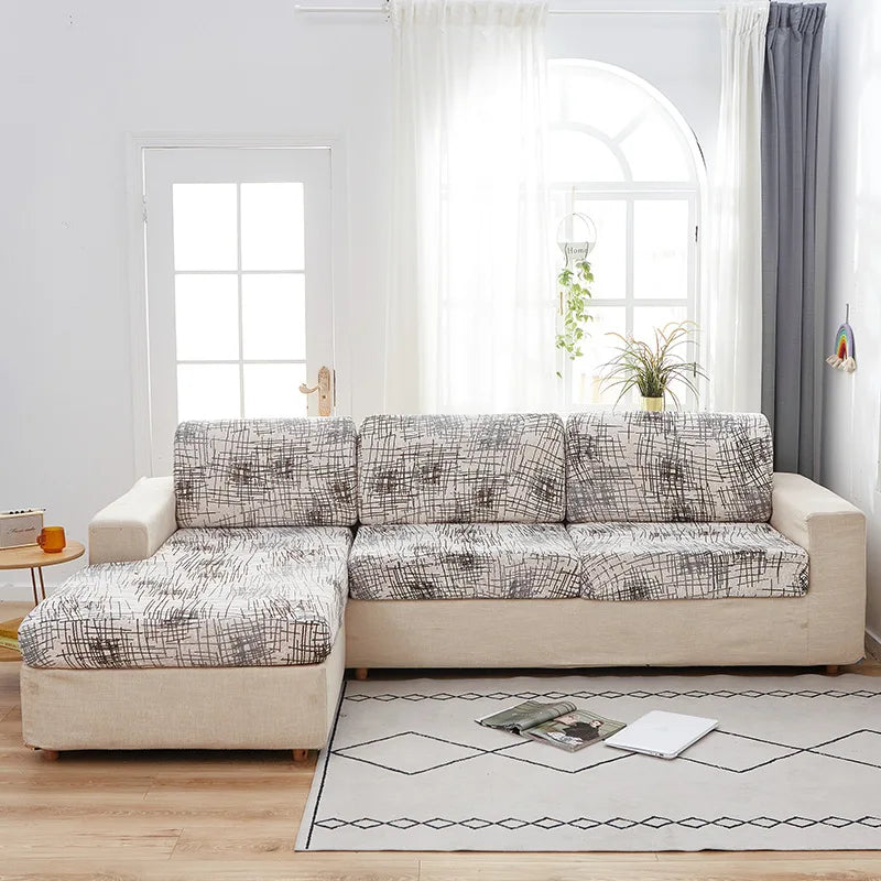 Housse de Siège de Canapé Géométrique Extensible