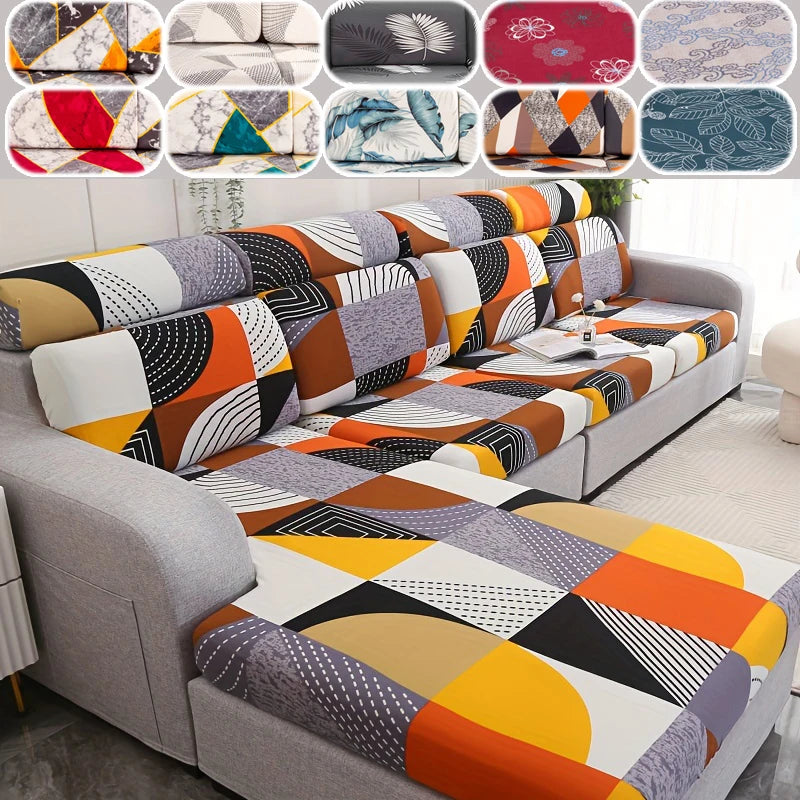 Housse de Siège de Canapé Géométrique Extensible