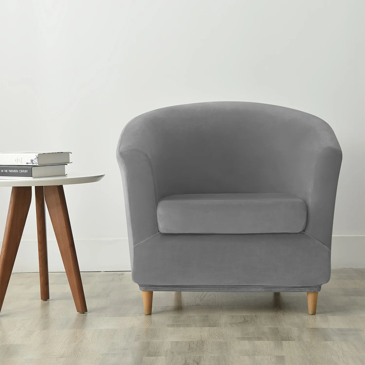 Housse Extensible Velours pour Accoudoir de Fauteuil – Protection Antidérapante