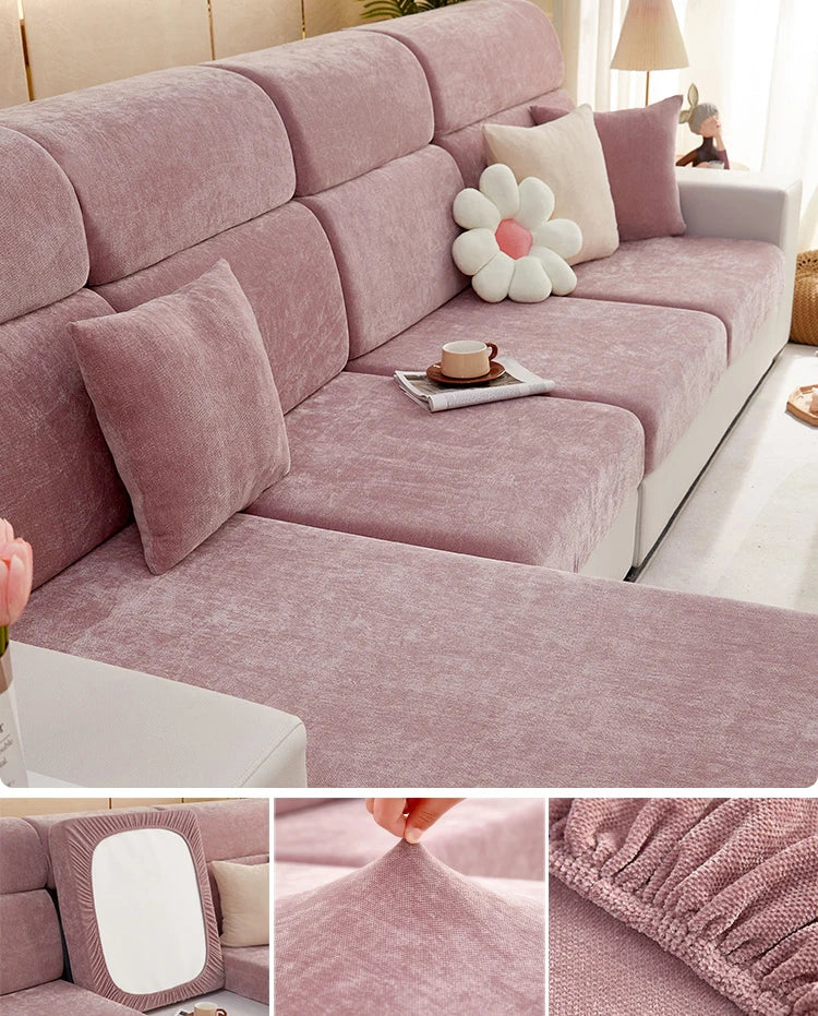Housse Canapé Chenille Douce – Protection Antidérapante