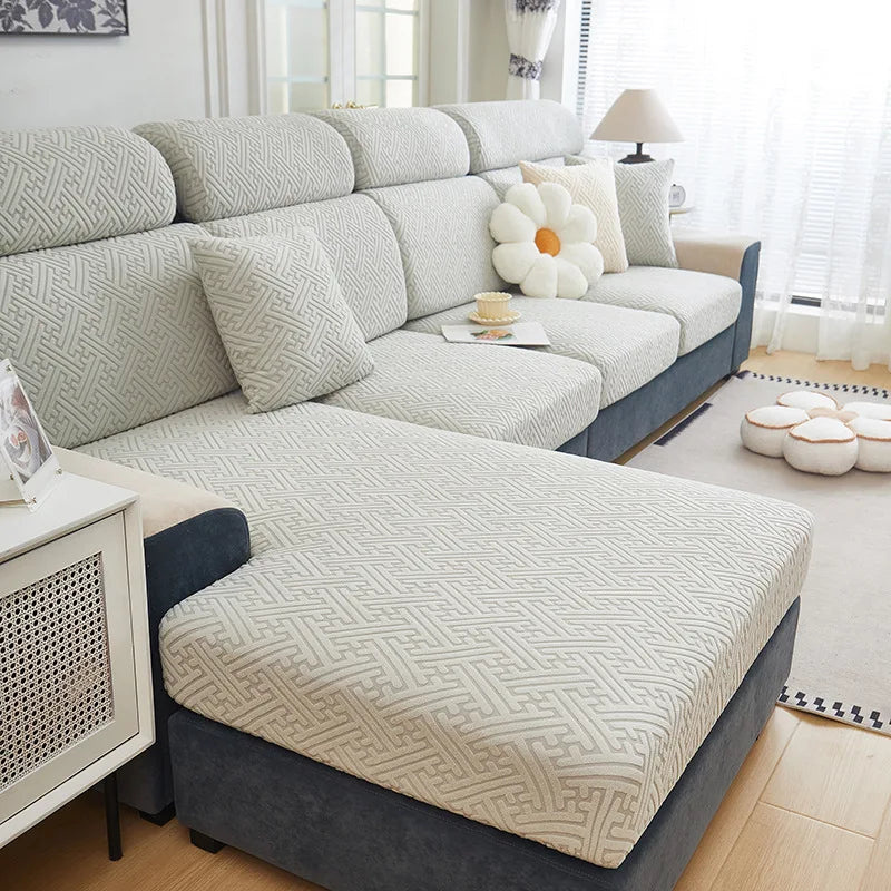 Housse Jacquard pour Assise de Canapé Extensible
