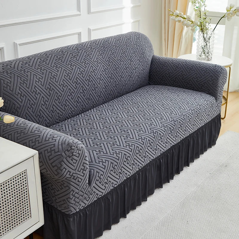 Housse de Canapé Motif Grandes Feuilles Extensible