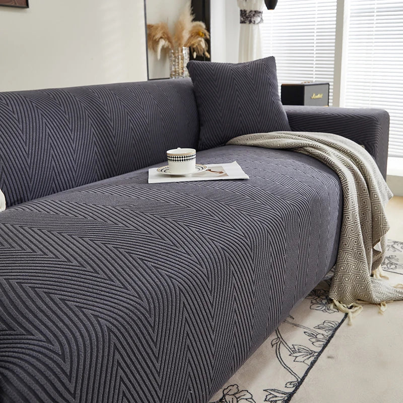 Housse de Canapé Jacquard Premium Extensible – Style Moderne