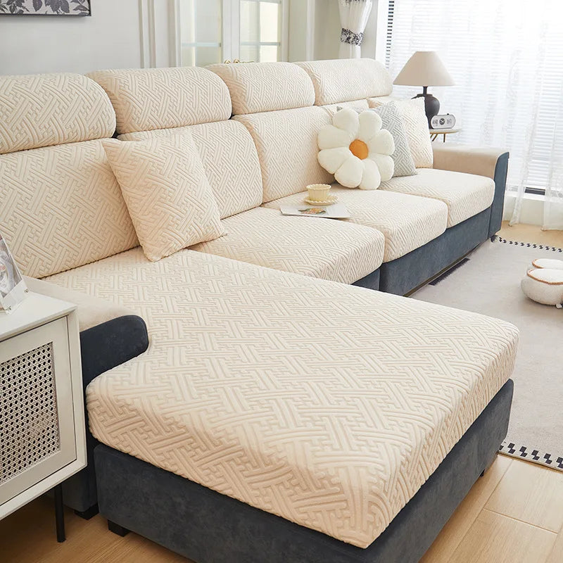 Housse Jacquard pour Assise de Canapé Extensible