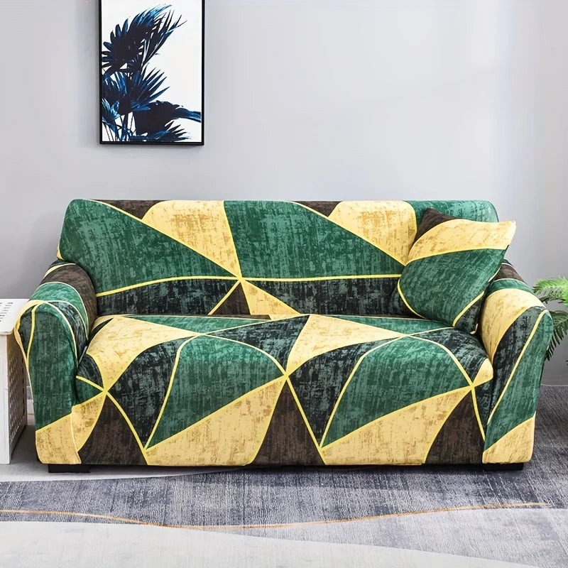 Housse Sofa Élégante Imprimée Soie-Touch