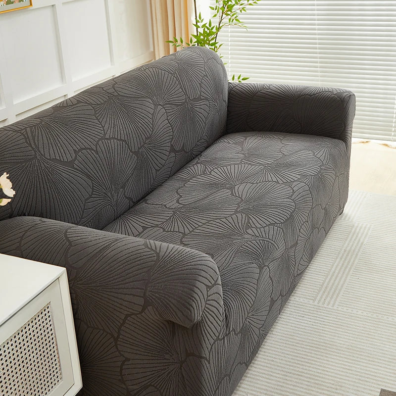 Housse de Canapé Extensible Motif Feuilles
