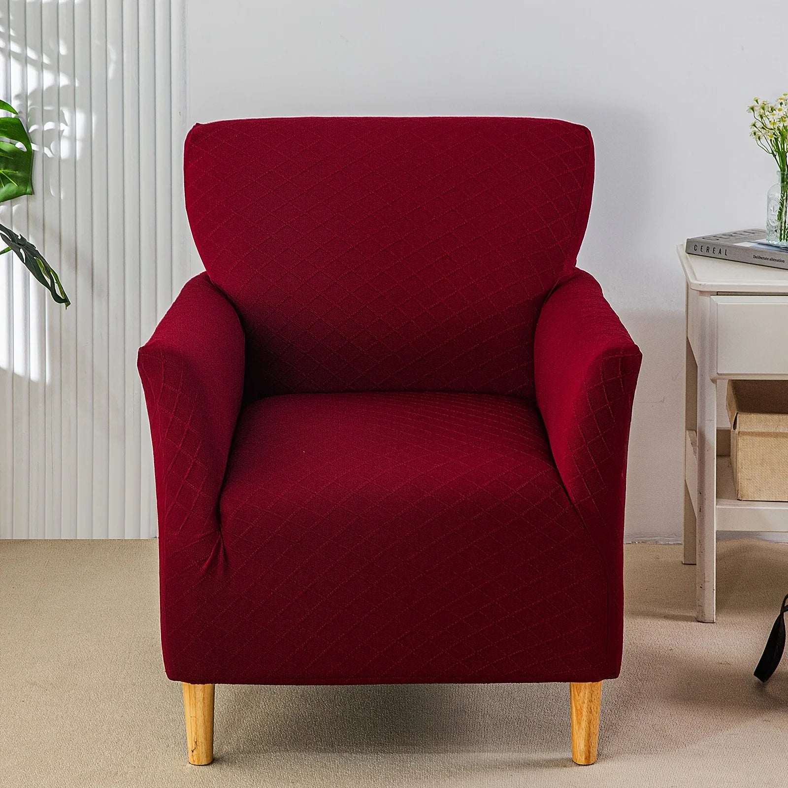 Housse Fauteuil Jacquard Antidérapante