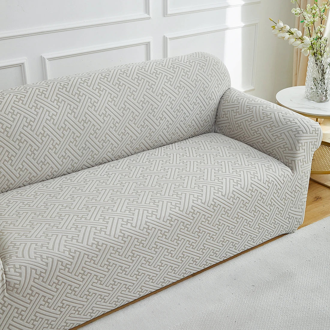 Housse de Canapé Jacquard Extensible – Style Élégant et Ajustement Facile