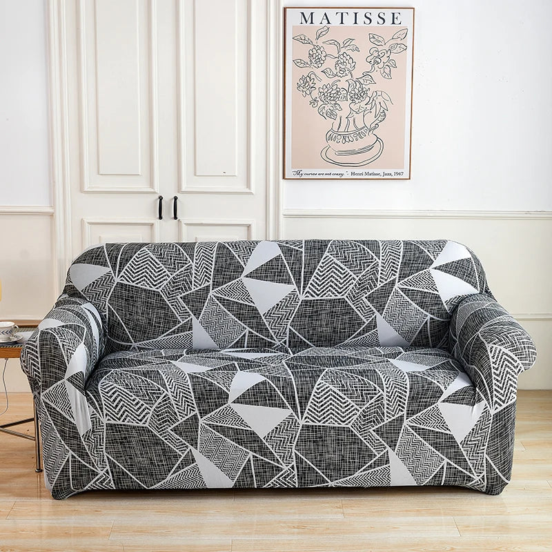 Housse Canapé Extensible Motifs Floraux Multi-Tailles